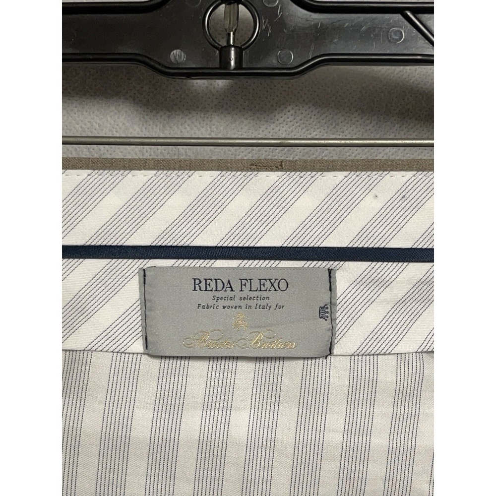 Brooks Brothers Pants Men 36X34 Beige Italy Reda Flexo Merino Wool‎ Milano Luxe - Picture 10 of 11